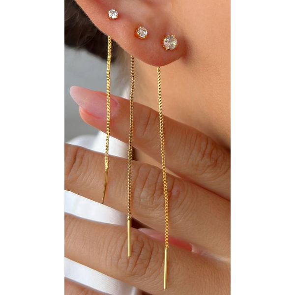 Brinco de cascata com ponto de luz Trio 