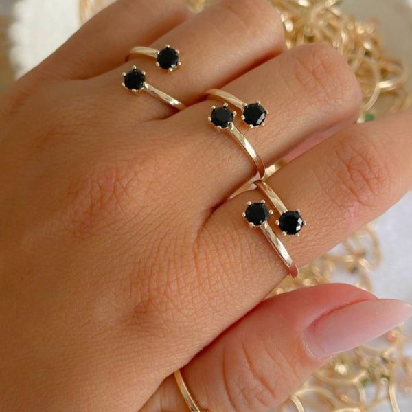 Anel regulável com zircônia (cada)