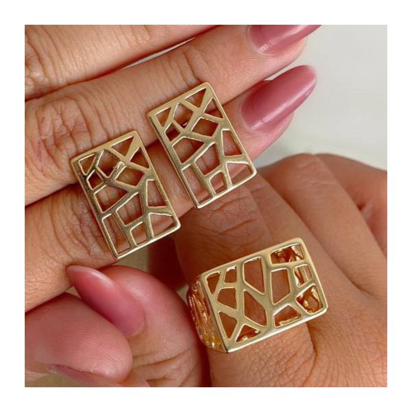 Conjunto quadrados vazado