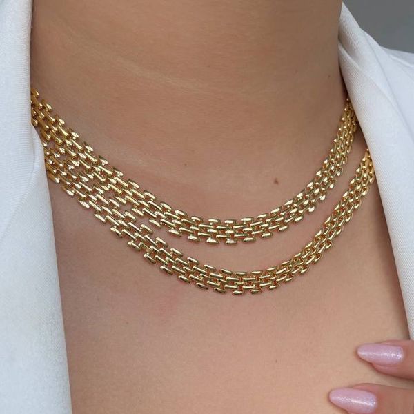 Choker de malha trabalhada 40cm (cada) 