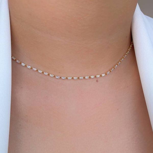 choker com zircônias cristais 