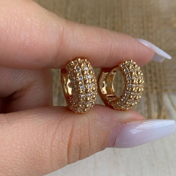 Brinco de argola craquelada