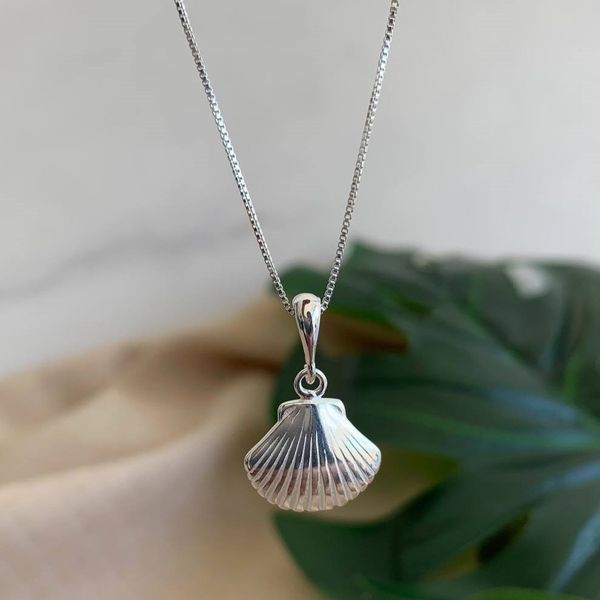 Colar de concha prata 925