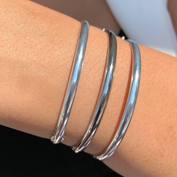 Bracelete Fino Liso Arredondado