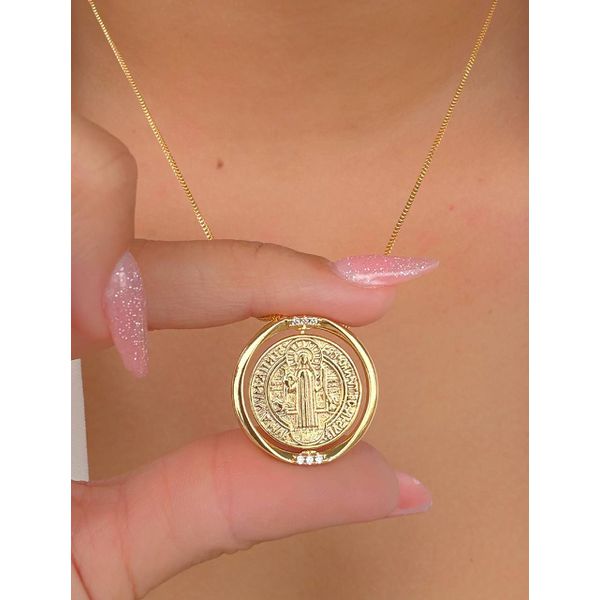 Colar Religioso Dupla Face Nossa Senhora das Graças