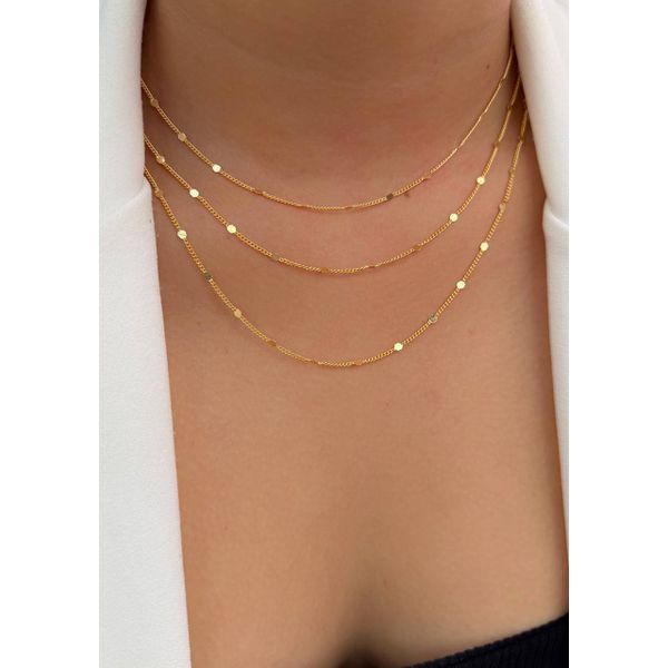 Colar com bolinhas martelada 45cm (cada)