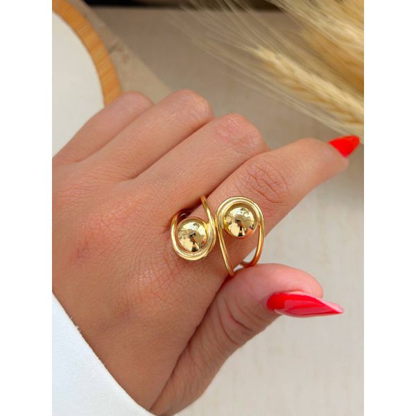 Anel Regulável com Esfera 