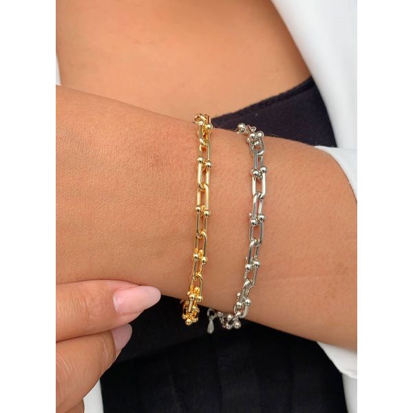 Pulseira corrente lisa