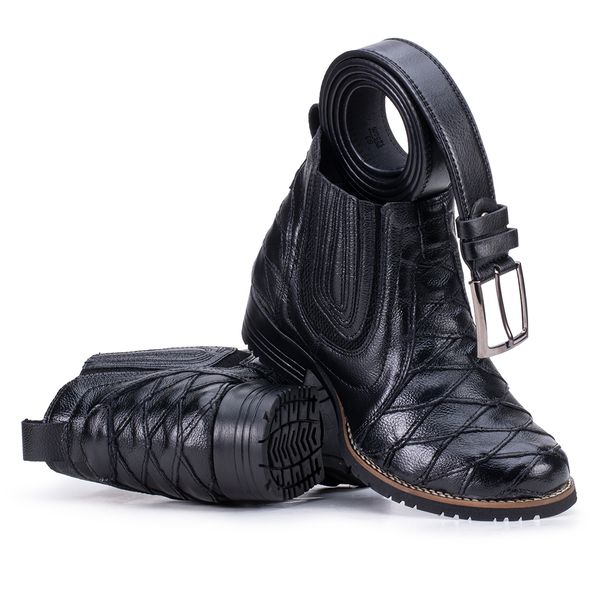 Botina De Couro Legítimo Nobre Original Costurada ... - IDEN SHOES