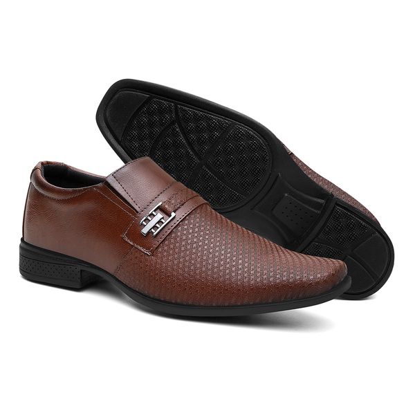 Sapato social masculino marrom canela - cap3 - IDEN SHOES