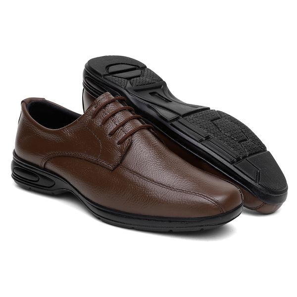 Sapato Social Confort Café Couro Legítimo - CCL-CF... - IDEN SHOES