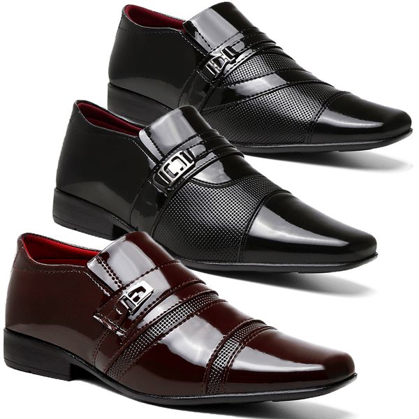 Kit 3 Pares De Sapato Social Masculino Em Verniz ... - IDEN SHOES