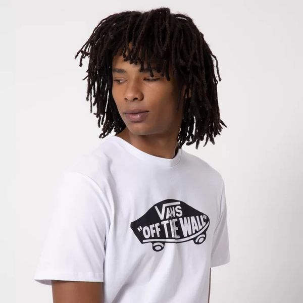 Camiseta vans off 2025 the wall branca