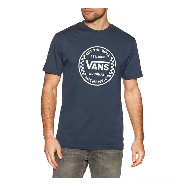 Camiseta Vans Authentic Checker SS Dress Blue