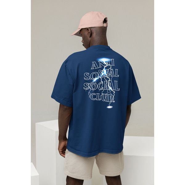 Camiseta Masculina Anti Social Social Club Raio Marinho