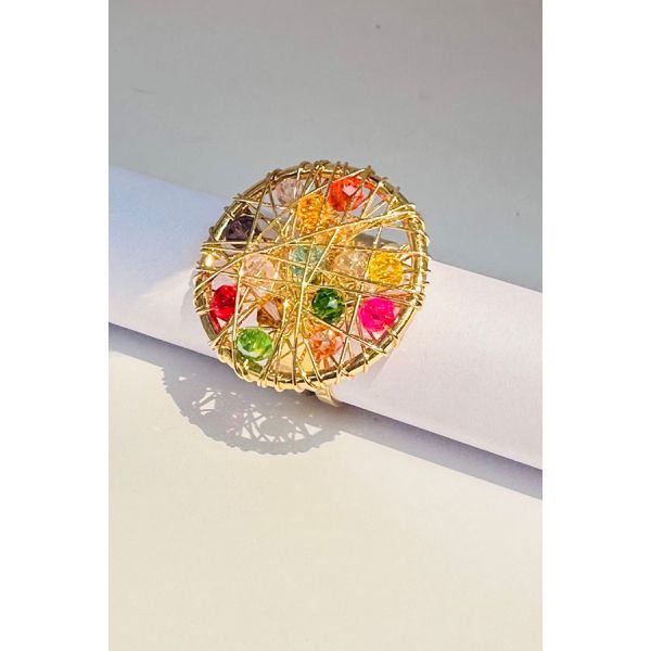 Anel Multicolorido Happy