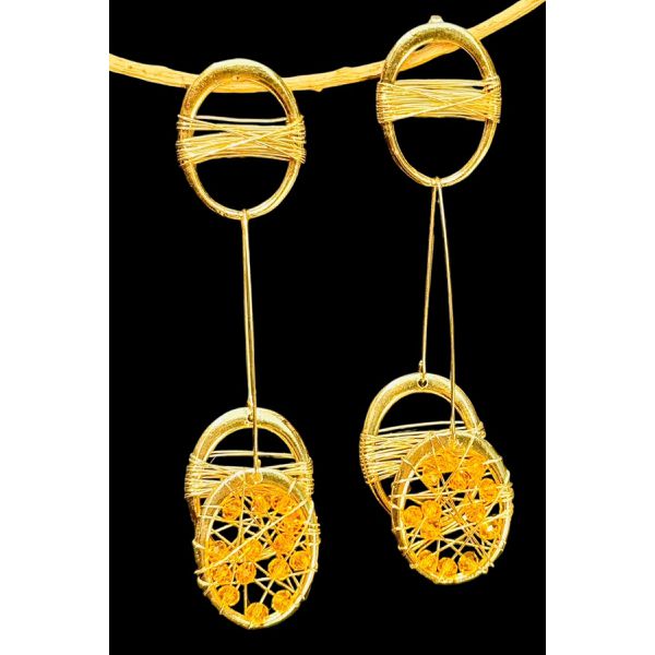 Brincos Pêndulos Amarelo