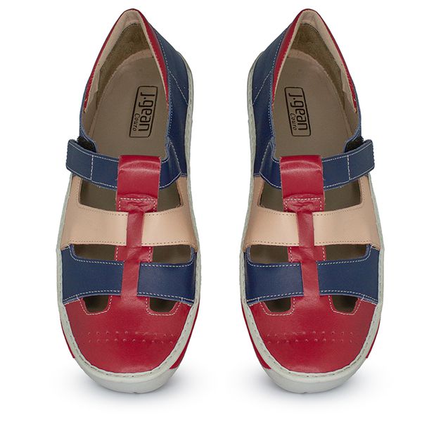 Sapatilha Salomé Feminina Wave em Couro cor Navy Exclusividade J