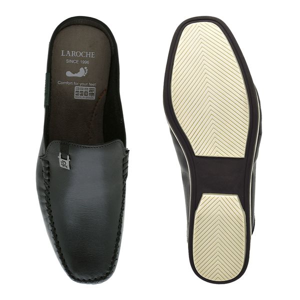 Mule Masculino Laroche Dumont em Couro Preto Calçados Laroche