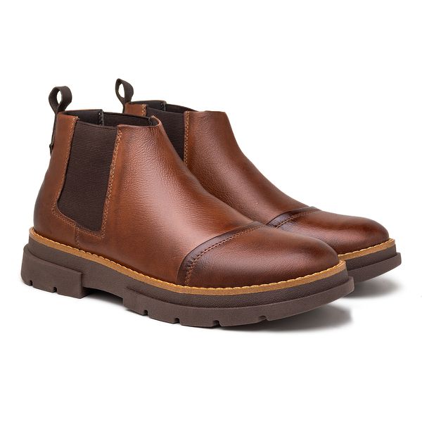 Bota Chelsea Laroche Everest em Couro - Brown | Calçados Laroche