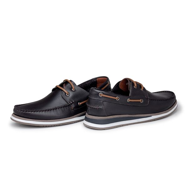 Mocassim Dockside Florença em Couro Floater Café Calçados Laroche