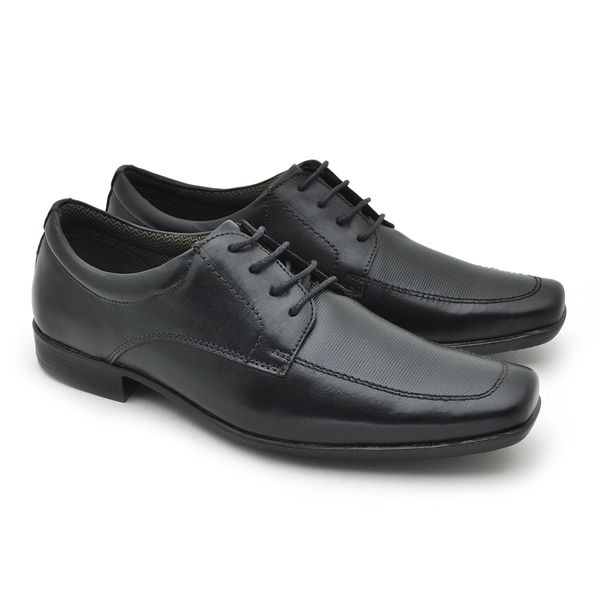 Sapato social discount preto cadarço