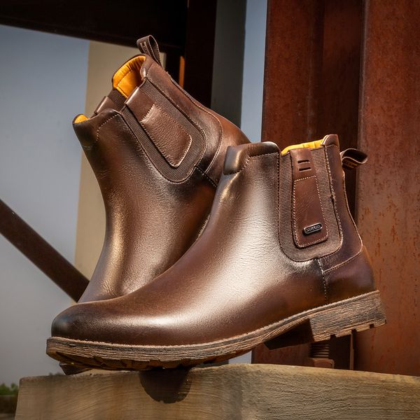 Bota Chelsea Masculina Laroche Saara em Couro - Preto | Calçados