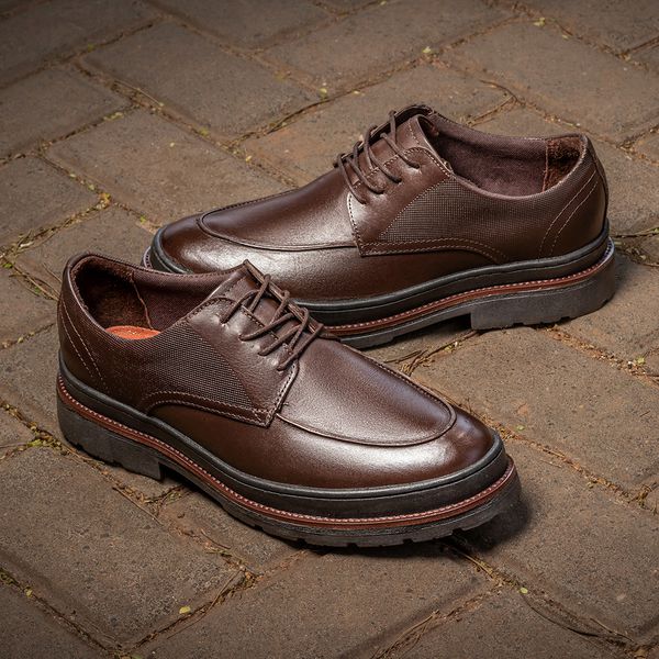 Sapato Casual Masculino Londres em Couro Café Calçados