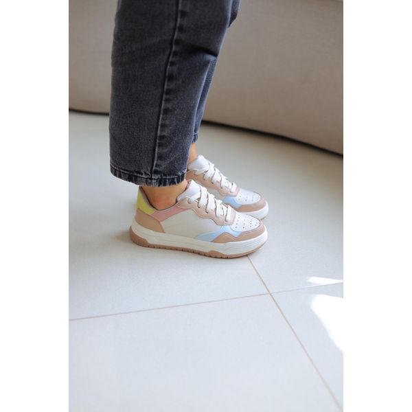 Tênis Feminino Style Off White Amêndoa/ Céu 