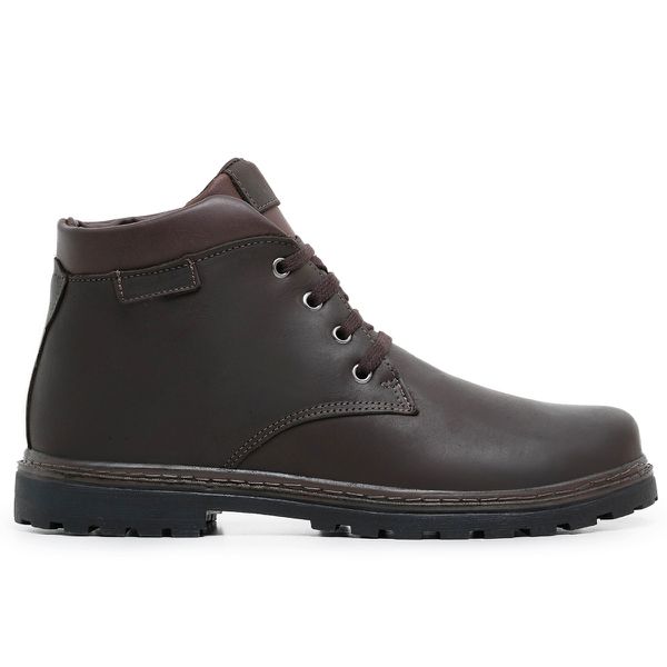 Bota Coturno 6018 em Couro Crazy Horse Cafe Fosco 