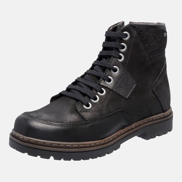 Bota Coturno em Couro Mega Boots 6029 Preto