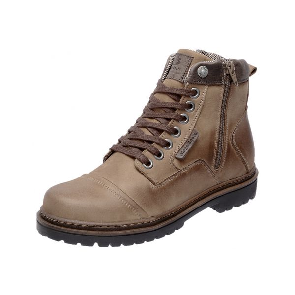 Bota Coturno em Couro Mega Boots 6017 Kaki