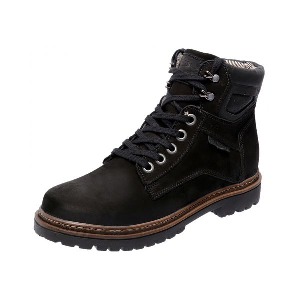 Bota Coturno em Couro Mega Boots 6019 Preto-Preto