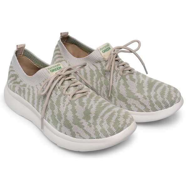 Tênis Ortopédico Green Sustentável Knit Snowland / Zebra Alga