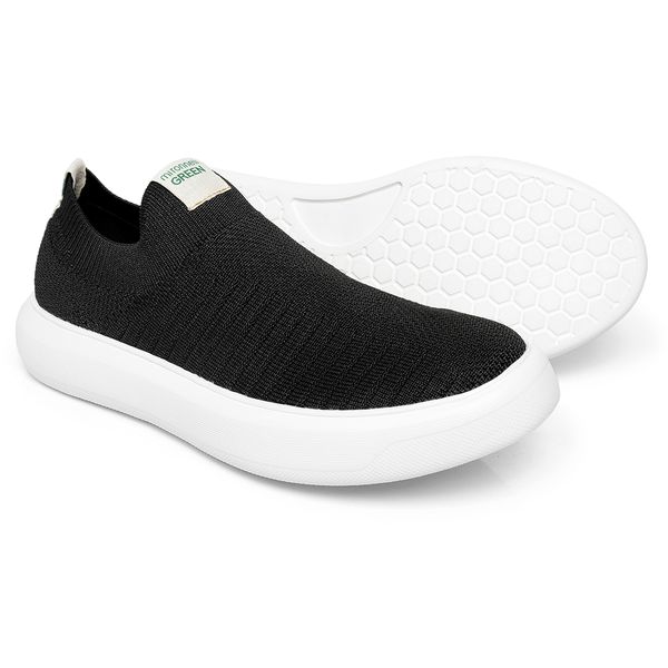 Tênis Ortopédico Green Sustentável Knit Preto