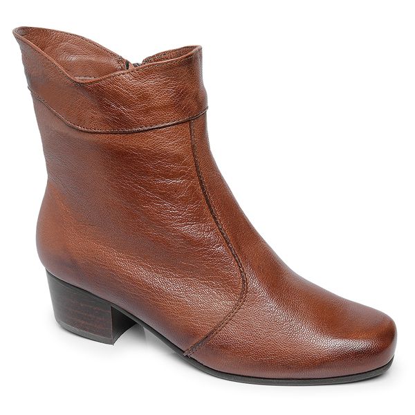 BOTA EM COURO FEMININA MESTIÇO VEGETAL CASTANHO - 8444