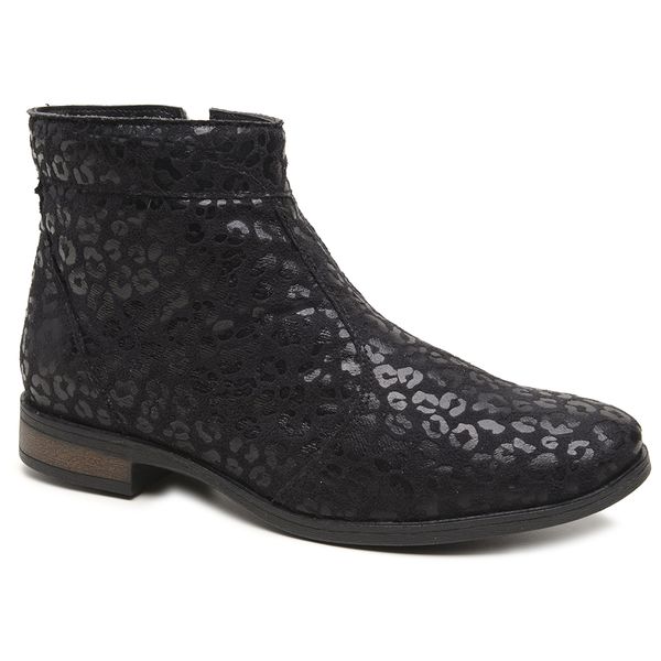 Bota Feminina Cano Curto Animal Print