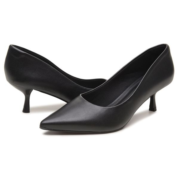 Scarpin Nubia Feminino Bico Fino Couro Legítimo
