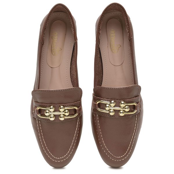 Mocassim Silvia Feminino Couro Legítimo 2 em 1