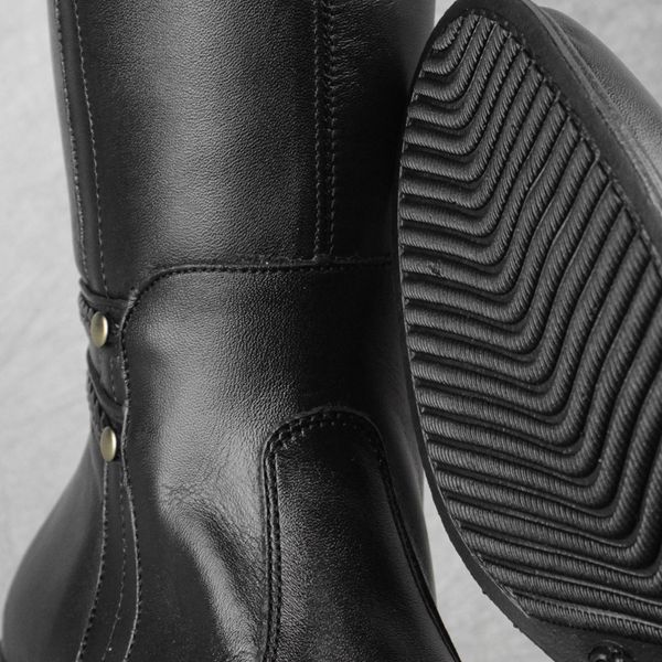 Bota Feminina Montaria Salto Baixo Couro Legítimo