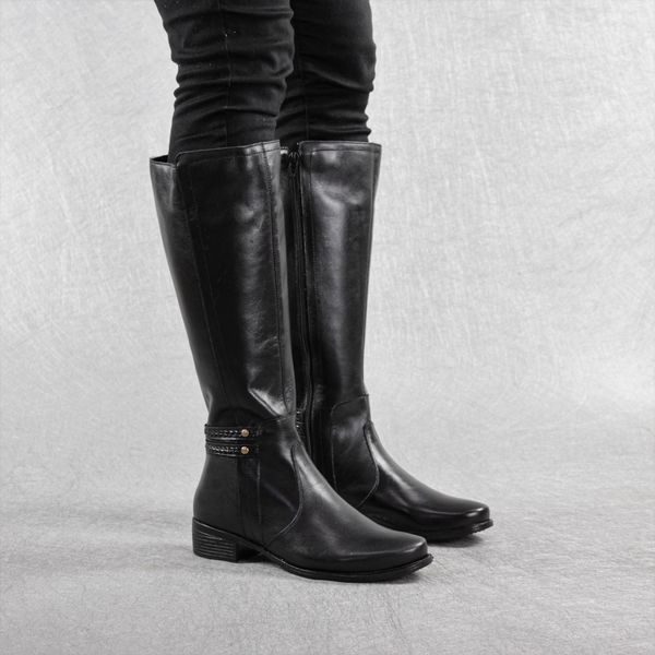Bota Feminina Montaria Salto Baixo Couro Legítimo