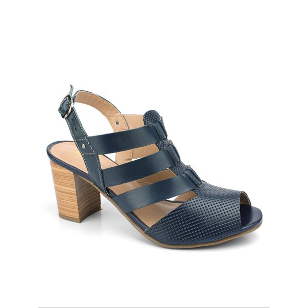 Sandália Peep Toe Couro Legítimo