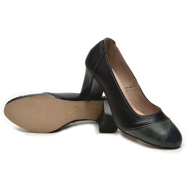 Sapato Salto Bloco Couro Legítimo | Loja Miuzzi