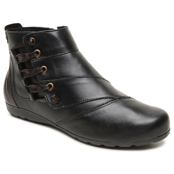 Bota Feminina Cano Baixo Couro Legítimo