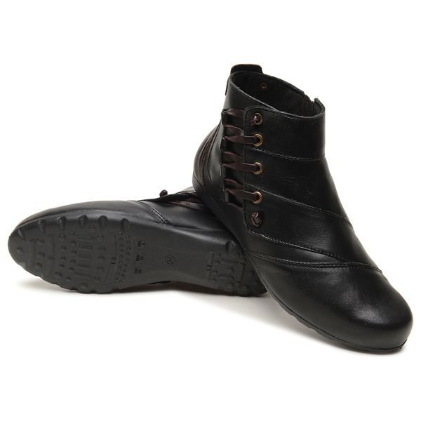 Bota Feminina Cano Baixo Couro Legítimo
