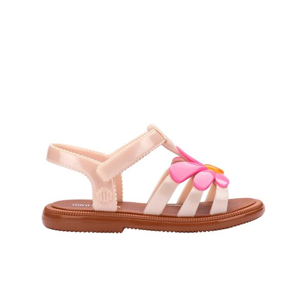 Mini Melissa Sandália Hip Bloomy Baby - Marrom/Rosa