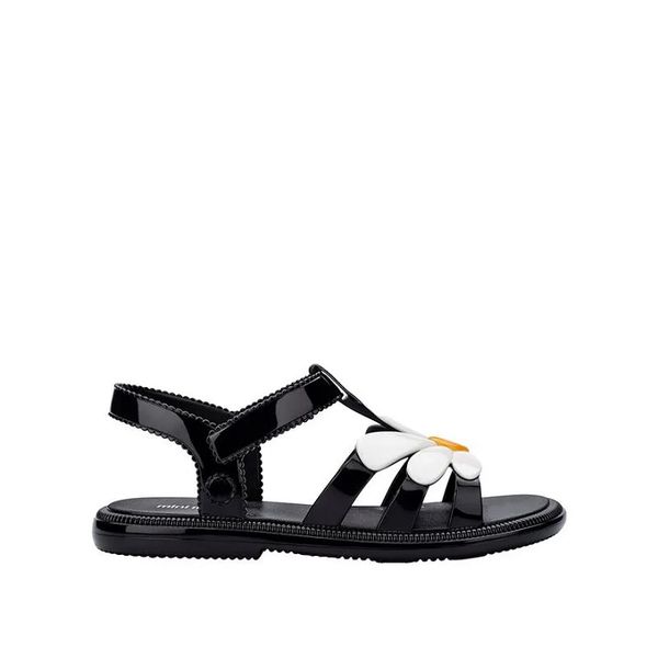 Mini Melissa Sandália Hip Bloomy - Preto