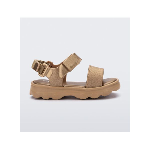 Mini Melissa Sandália Kick Off Sandal - Dourado