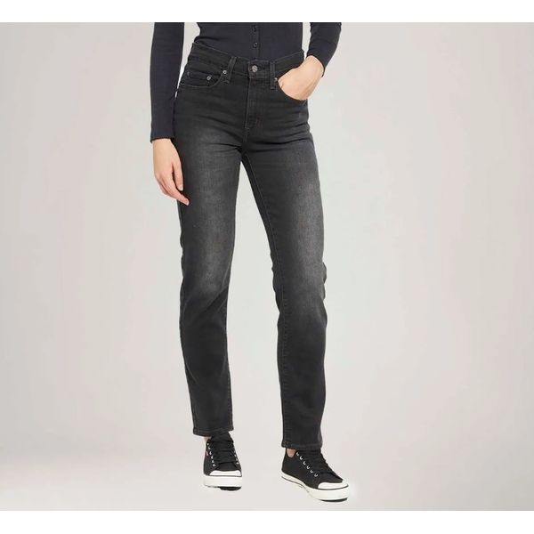 Levi's Calça 724 High Rise Sraight - Jeans Escuro 