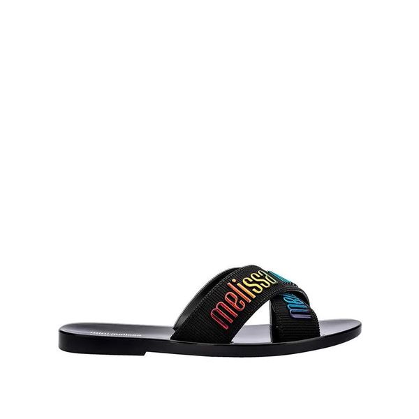 Mini Melissa Chinelo M Lover Slide - Preto 
